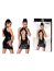 Rochie Mini Sexy cu Aspect Wetlook Saresia - Negru
