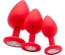 Butt Plug OUCH, Extra Large Diamond, Rosu#