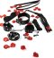 Cătușe, mască și bici ToyJoy – set complet de dominare
