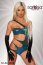 Saresia Wetlook Body Asimetric Turquoise – Monokini sexy cu decupaje si aspect latex, S-L