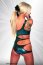 Saresia Wetlook Body Asimetric Turquoise – Monokini sexy cu decupaje si aspect latex, S-L
