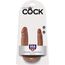 Dildo Dublu King Cock Double Trouble, 15 cm
