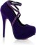 Pantofi cu toc Purple Sasha Velvet Pump Platform, Leg Avenue, marimea 38.5