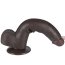Dildo realist 23 cm Sliding-Skin Dual Layer – Negru, TPE dublu strat, piele glisanta, ventuza detasabila
