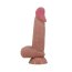 Dildo Ultrarealistic Sliding Skin Brown Baile, TPR, flexibil, [19cm x 4.4cm]