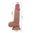 Dildo Ultrarealistic Sliding Skin Brown Baile, TPR, flexibil, [19cm x 4.4cm]
