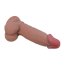Dildo Ultrarealistic Sliding Skin Brown Baile, TPR, flexibil, [19cm x 4.4cm]