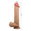 Dildo Ultrarealistic Sliding Skin Baile, TPR, flexibil, [26cm x 5.5cm]