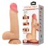 Dildo Ultrarealistic Sliding Skin Natural Baile, TPR, flexibil, [22cm x 4.6cm] - vedere frontala