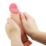 Dildo Ultrarealistic Sliding Skin Natural Baile, TPR, flexibil, [22cm x 4.6cm] - vedere laterala