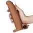 Manson pentru extensia penisului, cu vibrator detasabil, Lovetoy,  21 cm