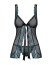 Set Babydoll Amanda Obsessive si Chiloti Dantela - Neagru - detaliu finisaj