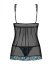 Set Babydoll Amanda Obsessive si Chiloti Dantela - Neagru - accesorii incluse