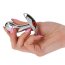 Plug anal stimularea prostatei, Toyz4Lovers, metal argintiu, cu cristal decorativ rosu, [7.9cm x 2.1cm]