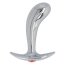 Plug anal stimularea prostatei, Toyz4Lovers, metal argintiu, cu cristal decorativ rosu, [7.9cm x 2.1cm]