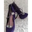 Pantofi cu toc Purple Sasha Velvet Pump Platform, Leg Avenue, marimea 38.5