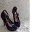 Pantofi cu toc Purple Sasha Velvet Pump Platform, Leg Avenue, marimea 38.5