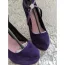 Pantofi cu toc Purple Sasha Velvet Pump Platform, Leg Avenue, marimea 38.5