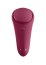 Butt plug din sticla Chrystalino Classy Blue, culcat, cu baza evazata vizibila din profil