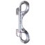 Accesoriu BDSM, Zado, Carabinier dublu, metalic, 10cm, argintiu