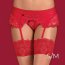 Set Portjartier si Bikini Obsessive 853 - Rosu