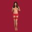 Set Portjartier si Bikini Obsessive 853 - Rosu