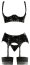 Set Lenjerie Intima Latex Look Black Level - Negru