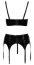 Set Lenjerie Intima Latex Look Black Level - Negru