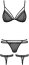 Set Lenjerie Intima Obsessive 855 Sensuelle Jarretel - Negru