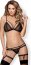 Set Lenjerie Intima Obsessive 855 Sensuelle Jarretel - Negru
