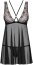 Set Babydoll si Bikini Obsessive Azul - Neagru