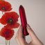 Vibrator RO 90, Rocks-Off, Glont Reincarcabil USB, Poppy Red, 16 Vibratii
