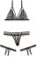 Set Lenjerie Intima Obsessive 855 Sensuelle Jarretel - Negru