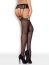 Ciorapi portjartier plasa, Obsessive Ouvert S227, negru, S/L