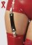 Pereche Bretele din latex negru, LateX - reutilizabile