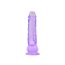 Dildo Loving Joy, cu testicule, Violet, 20 cm