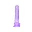 Dildo Loving Joy, cu testicule, Violet, 20 cm