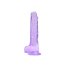Dildo Loving Joy, cu testicule, Violet, 20 cm
