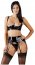 Set Lenjerie Intima Latex Look Black Level - Negru