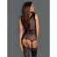 Bodystocking Model Portjartier Plasa Decupat  Obsessive F232 - Negru