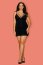 Set Camasa De Noapte Si Chilot Diyosa Obsessive - Negru - culoare si material