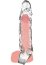 Prelungitor penis Extension Sleeve TPE Medium, Transparent, 16 cm - vedere frontala
