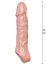 Prelungitor penis Extension Sleeve TPE Medium, Transparent, 16 cm - detaliu finisaj