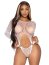 Long Sleeve Bodysuit with Thong Leg Avenue - Alb