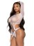 Long Sleeve Bodysuit with Thong Leg Avenue - Alb