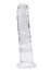 Dildo Loving Joy, cu ventuza, transparent, 16 cm
