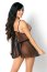 Babydoll  Beauty Night Lauren Chemise - Negru - detaliu design
