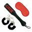 Set BDSM Sex&Mischief, accesorii cu catuse cu blanita, masca satinata rosie, imprimeu XOXO - Sweet Punishment Kit
