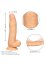Dildo Fireman CalExotics textura realista natural skin 21cm corp vene discrete