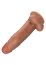 Dildo CalExotics The CEO caramel 17cm vedere din spate baza ventuza robusta
